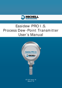 Thumbnail of document Manual - Easidew PRO I.S. Dew Point Transmitter